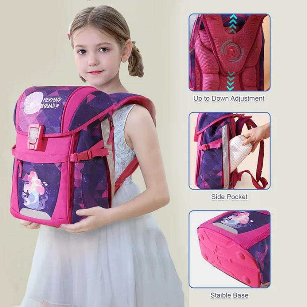 Sunveno Ergonomic School Bag Mermaid Pink SN-ESB-PI Spine Protection Lightweight