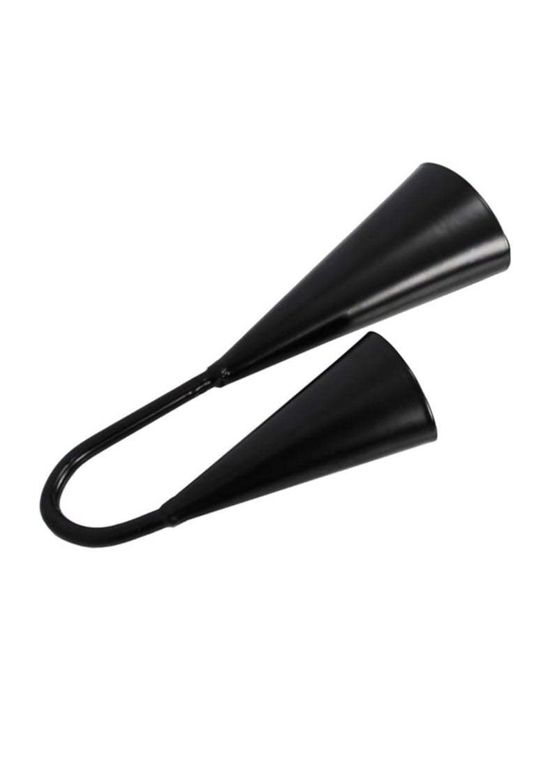 Two Tone Double Metal Samba Agogo Bells with Wooden Beater - Image 2