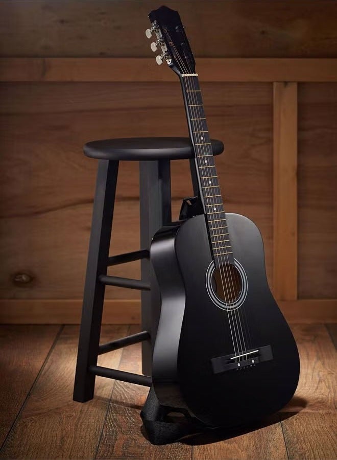 38-Inch Guitar With Accessories Set for Kids and Adults with Guitar Bag Tuner Brass strings Capo String Pick and Clean Cloth for Gift - Image 6
