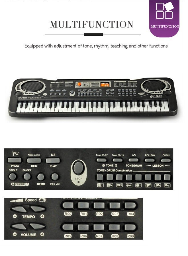 Electronic Keyboard Piano 61 Keys, Electronic Portable Keyboard Piano 61 Keyboar