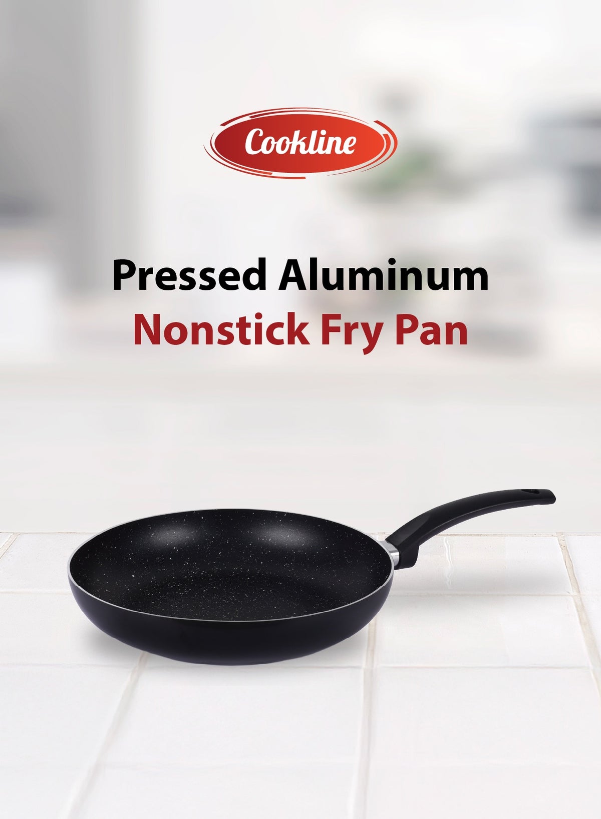Pressed Aluminum Nonstick Fry Pan with Induction Bottom 20cm, Black with White Dots - Image 3