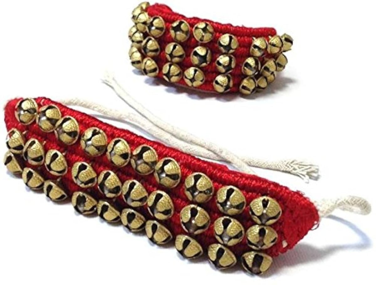 UAPAN MetalCraft Ghungroo Red Pad 3 Line,Red Pad Ghungroo 3 Line - Image 5