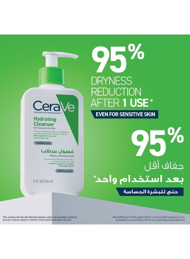 Hydrating Cleanser For Normal To Dry Skin With Hyaluronic Acid 236ml - Image 4
