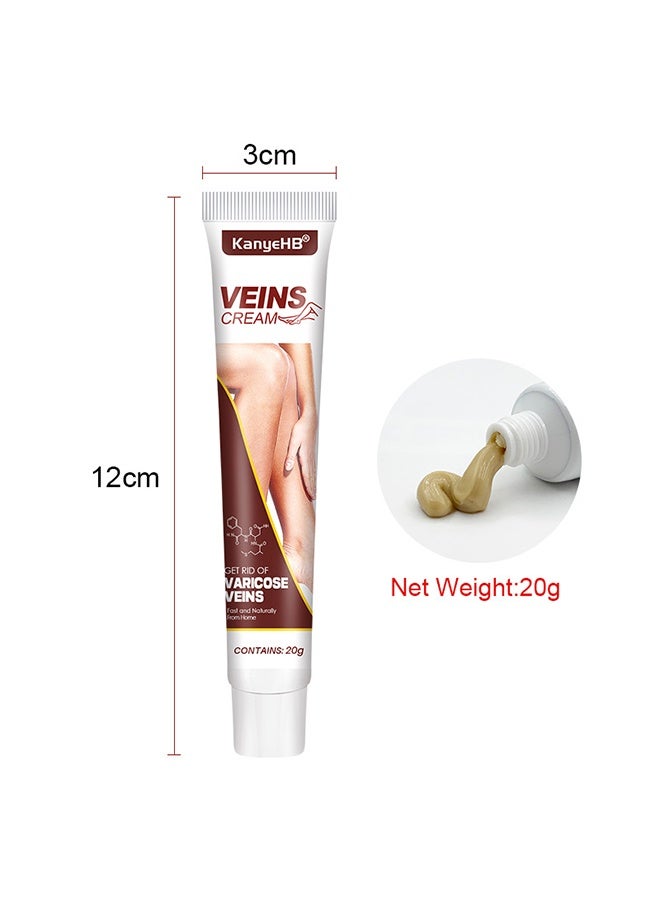 Varicose Veins Remove Cream 20g, Blood Circulation Vein Care Leg Cream, Vasculitis Phlebitis Foot Care Ointment, Pain Relief Therapy Firming Vein Lotion for Treatment of Varicose Veins - Image 5