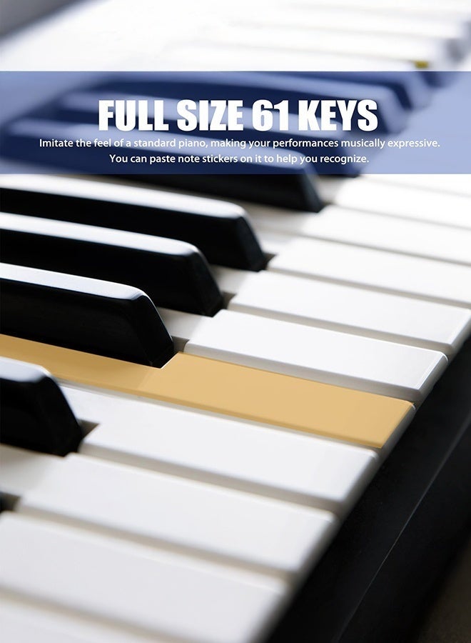 61 Key Keyboard Piano, Portable Electronic Keyboard Piano for Beginners with Spe