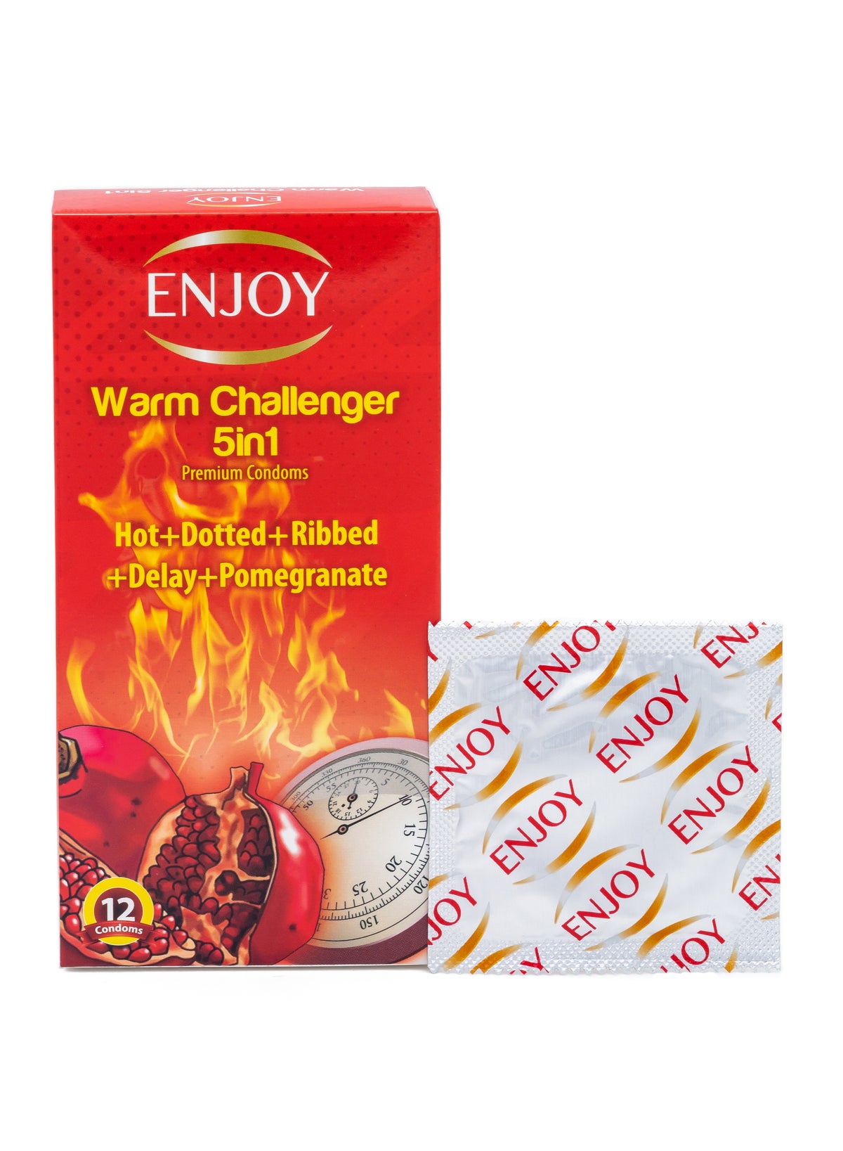 Worm Challenger Premium Pomegranate Condoms 24 Pcs - Image 2