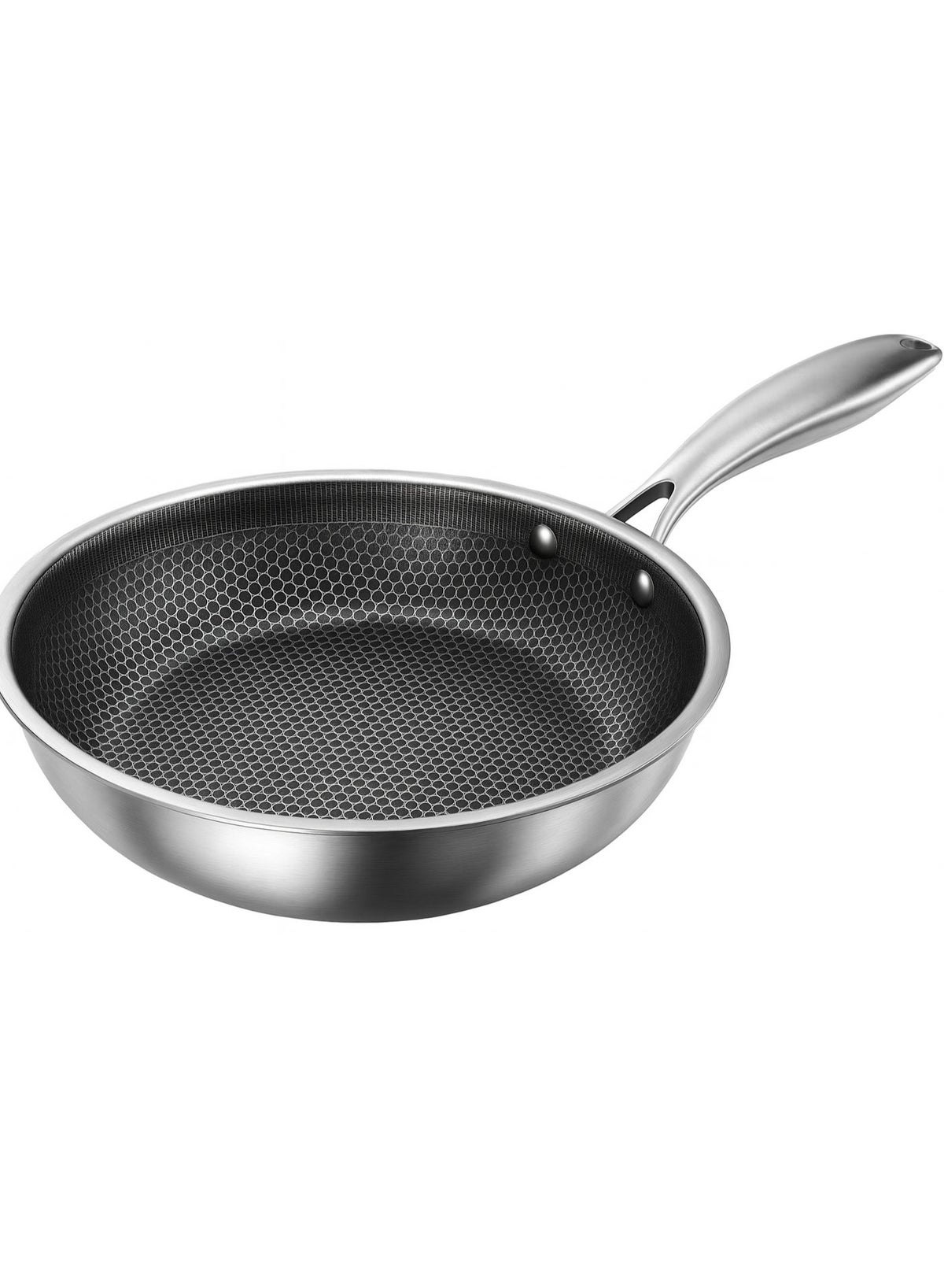 Stainless Steel Honeycomb Non-Stick Frying Pan Without Lid – 26cm, Gas & Induction Compatible, Scratch Resistant, Easy to Clean, Durable Cookware - Image 4