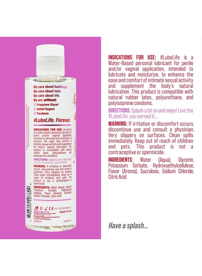 Water-Based Strawberry Flavored Lubricant, Personal Lube for Men, Women and Couples, Made Without Added Sugar, 8 Fl Oz - Image 3