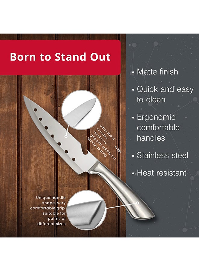 Stainless Steel Knife Heavy-Duty Meat & Vegetable Chopper with Ergonomic Handle Size 17 cm (KQ0804) - Image 3