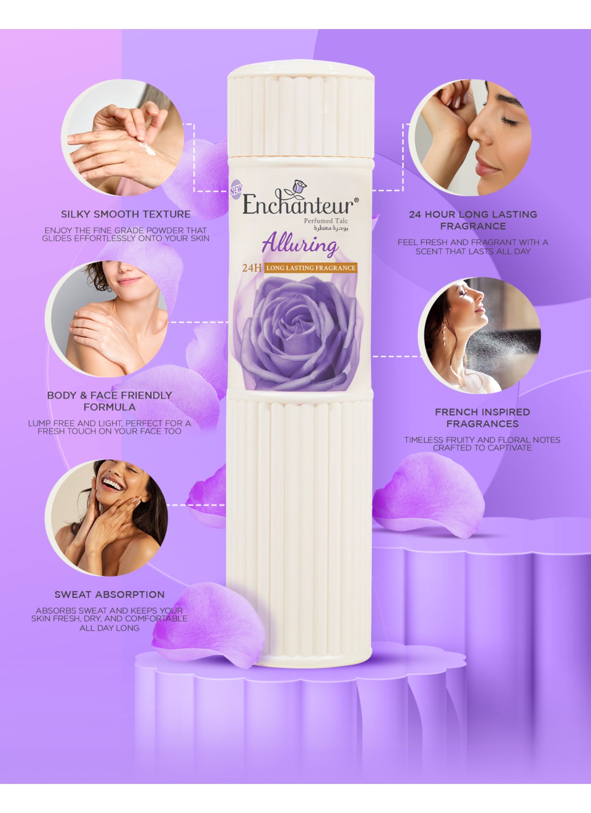 Alluring Perfumed Talc 250grams - Image 3