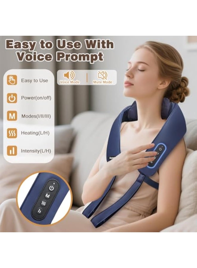 Cordless Neck Massager with Heat, 6D Deep Kneading Neck Shoulder Massager for Pain Relief, Shiatsu Massager for Shoulder, All Body, 2 Speed Intensities - Image 2