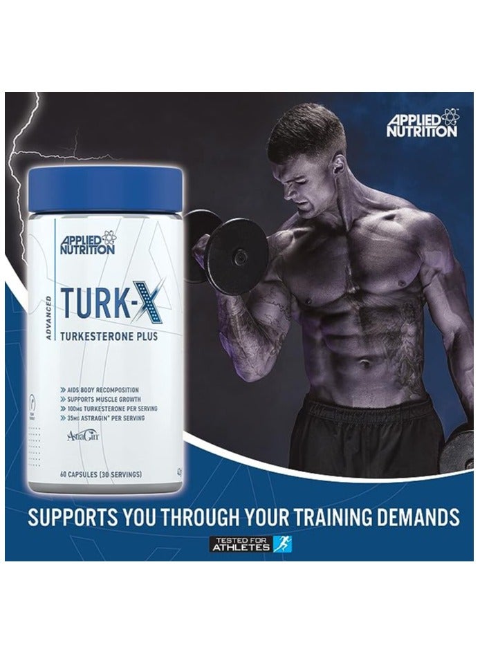 Turk-X 100Mg Turkesterone Per Serving - 1000Mg Ajuga Turkestanica Astragin Plant-Based Veggie Capsules Suitable For Vegans And Vegetarians. - Image 3