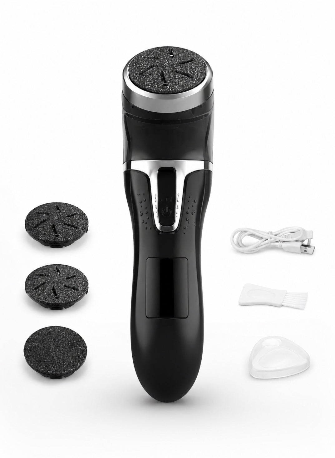 Electric Foot Scrubber & Callus Remover for Feet with Vacuum, Waterproof Rechargeable Pedicure Set for Cracked Heels & Dead Skin, 3 Roller Heads