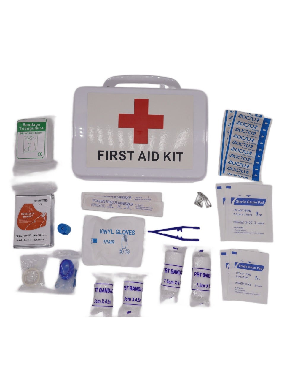 Portable First Aid Kit For 15 People Lightweight Small Emergency Survival Kit For Emergencies At Home Outdoors Travel Car Camping Workplace Hiking And Survival - Image 3