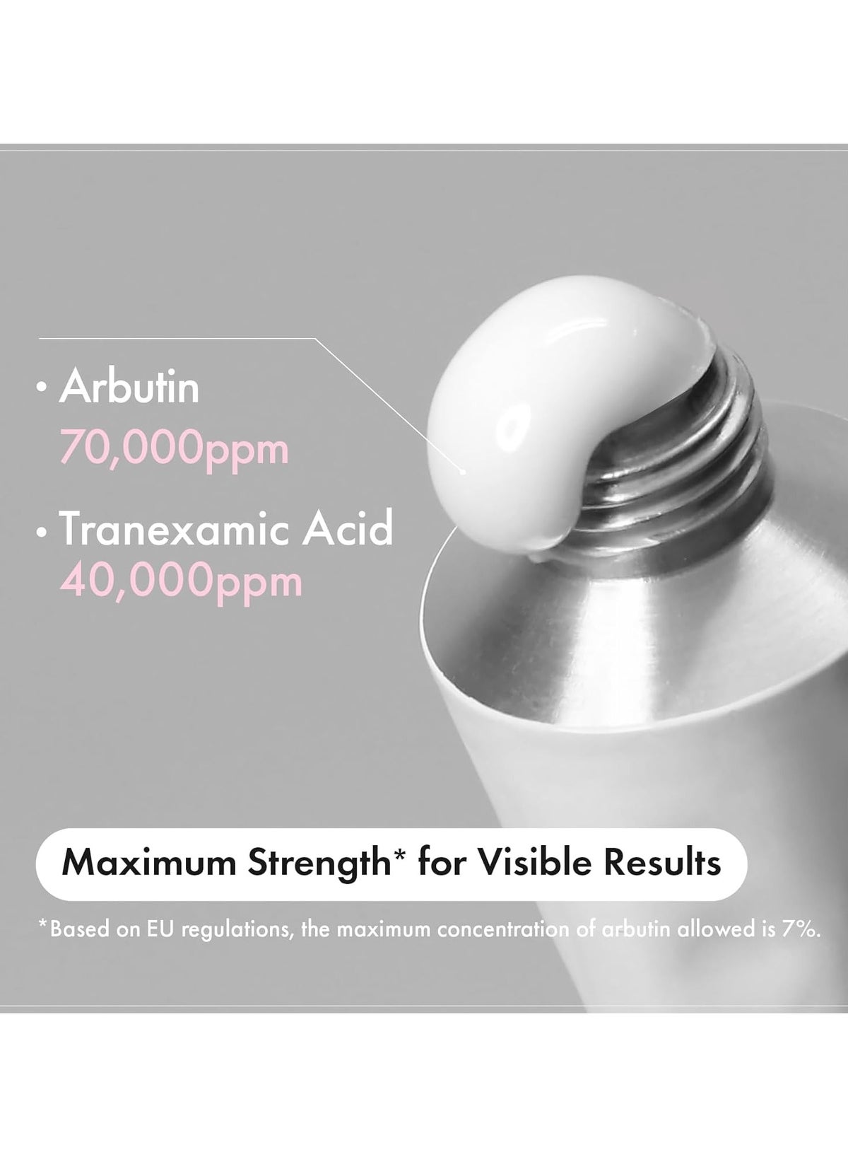 Arbutin 7% + Tranexamic Acid 4% Cream, 70,000ppm Arbutin, 40,000ppm TXA, Niacinamide, Glutathione, Dark Spots, Freckle, Blemishes, Pigmentation, Korean Skin Care, 50ml, 1.69 fl.oz. - Image 3
