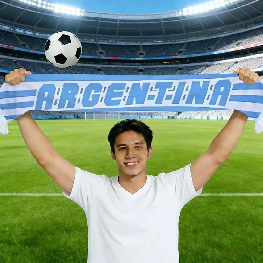 Argentina Football Fan Scarf, World Cup 2026 Supporter Scarf for Argentina National Team Fans and Collectors - Image 3