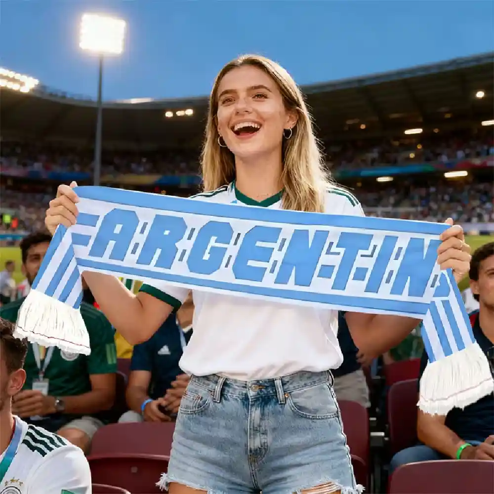 Argentina Football Fan Scarf, World Cup 2026 Supporter Scarf for Argentina National Team Fans and Collectors - Image 4