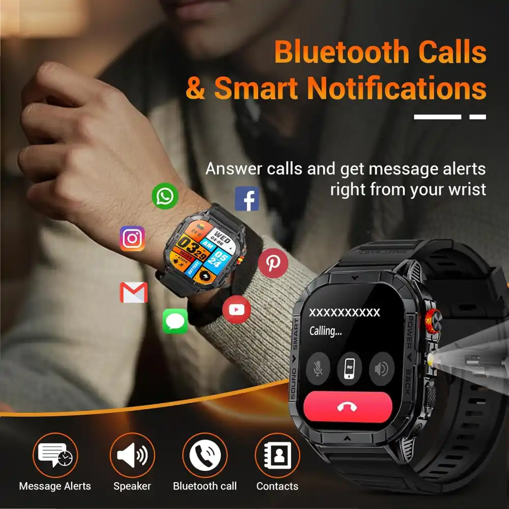 ArmFit HULK3 Code26 Smart Watch for Men, AMOLED Always-On Display, Bluetooth Cal
