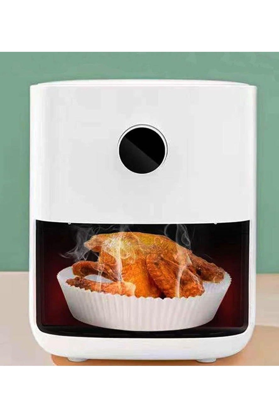 MOMENT 100pcs Air Fryer Disposable paper Liner, Air Fryer Liners Round, Baking Paper for Air Fryer Water-proof, Parchment Paper for Baking Roasting Microwave,16cm/6.3inch - Image 2