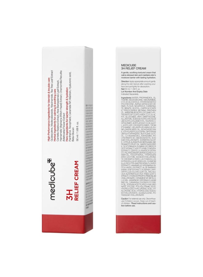 Medicube Hypochlorous Acid 3H Relief Cream Soothing Hydrating Barrier Repair for