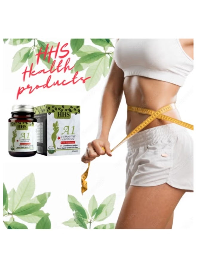HHS A1 L-carnitine Lepidium - Herbal Weight Loss Food Supplement 30 Capsules - Image 4