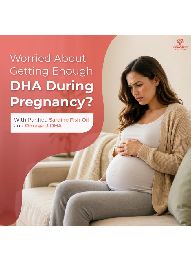 DHA Forte -Prenatal DHA Omega-3 Softgels |Supports Baby Brain & Eye Development During Pregnancy|Purified Sardine Fish Oil, 90 Count, 500mg Each - Image 2