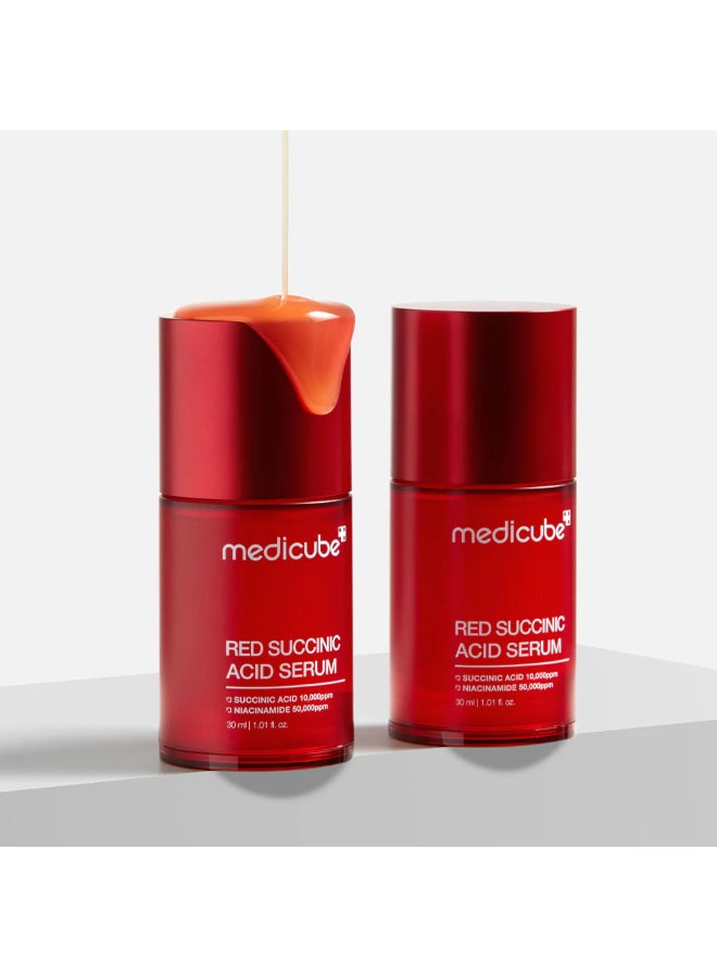 Medicube Red Succinic Acid Clarifying Acne Serum Niacinamide AHA BHA Soothing Panthenol Non-Comedogenic 30ml - Image 2