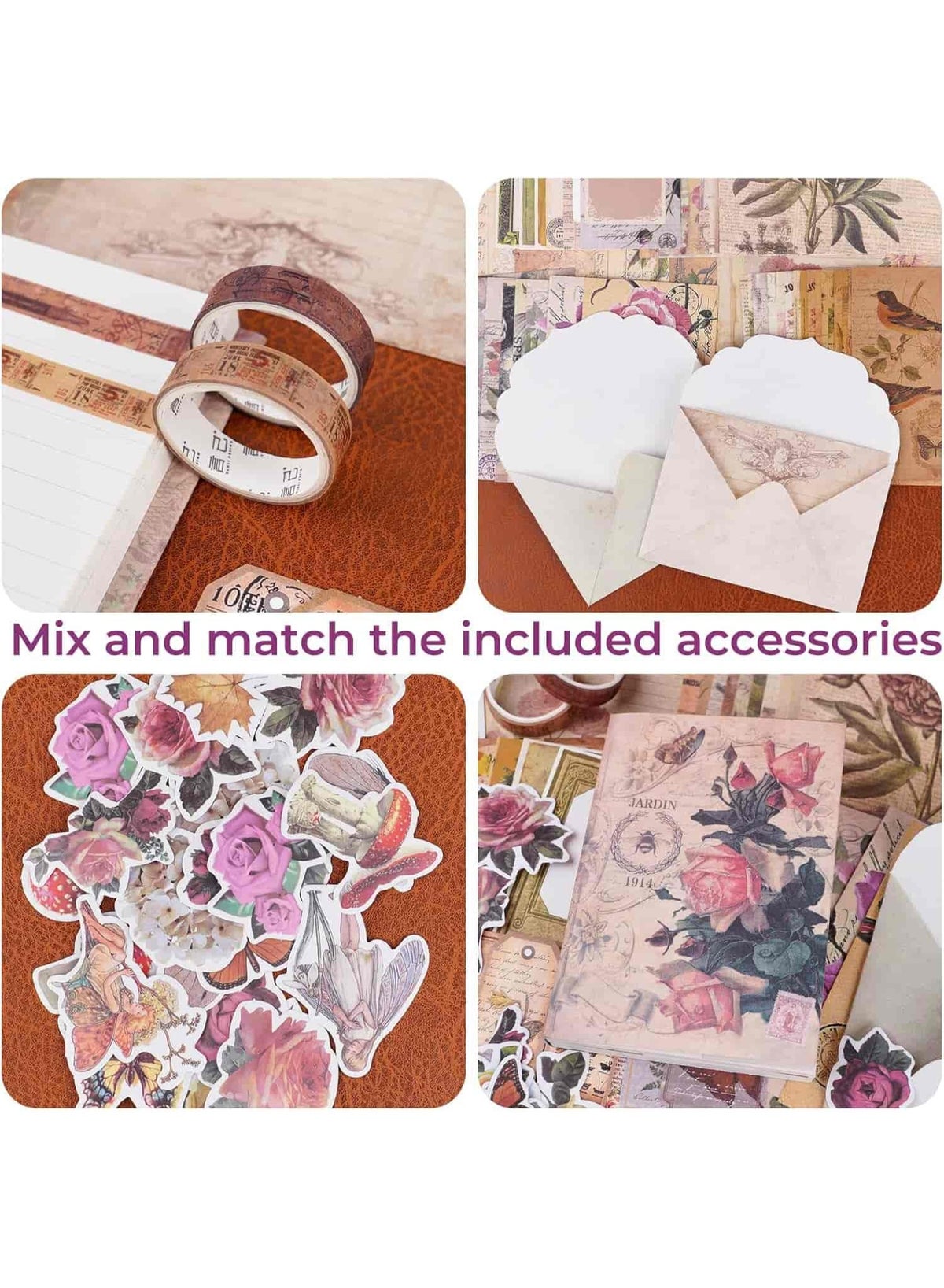 DIY Journal Kit for Girls, Girls Toys Journaling Art Crafts Kit, Birthday Gifts for Kids Age 4+ - Image 4