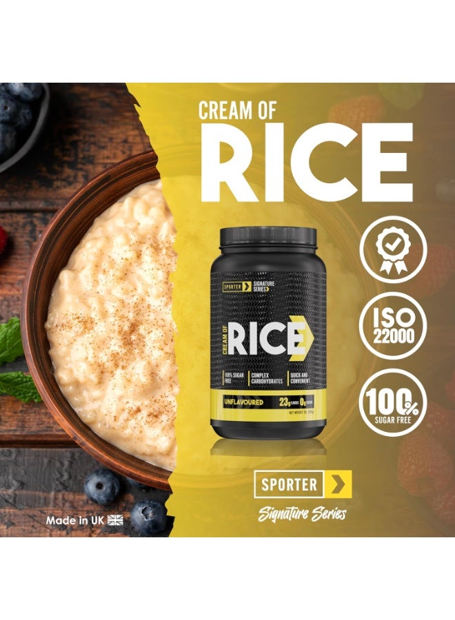 Sporter High Carbohydrate Cream of Rice Supplement - 900g, Source of Energy for