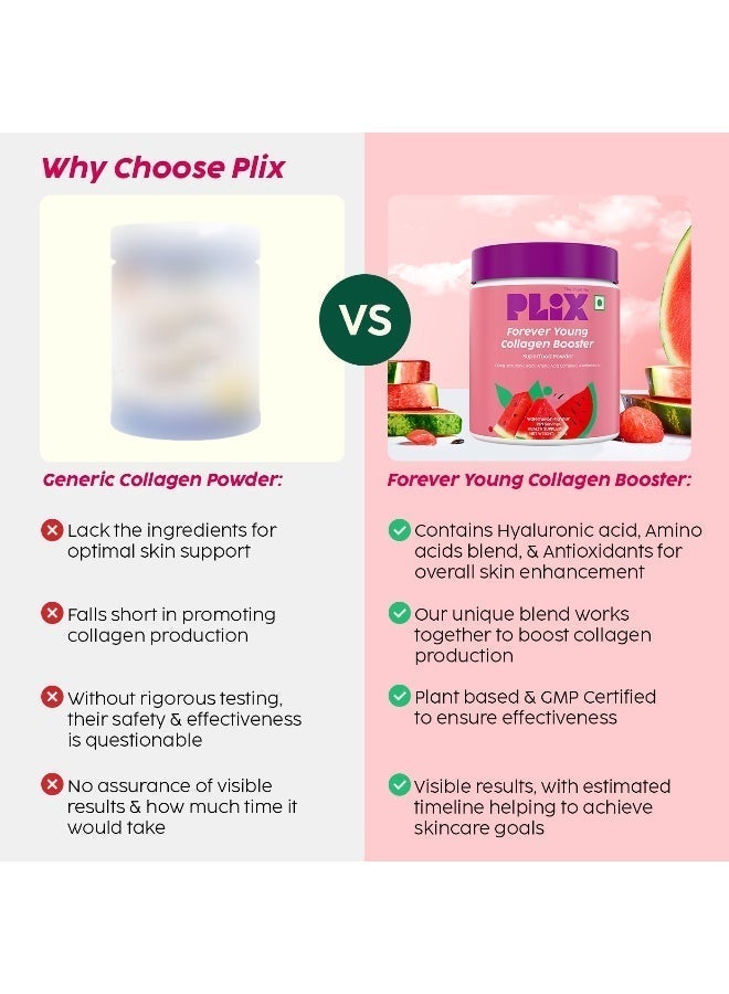 Collagen Booster Powder with 100mg Hyaluronic Acid with Vitamin C | Helps support skin health | Plant-based formula | No added sugar (Pack of 2) - Image 3