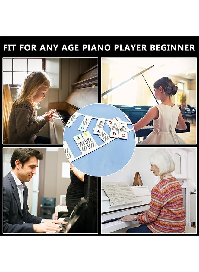 Reusable Piano Notes Guide for Beginner Removable Piano Keyboard Note Labels for Learning 88-Key Full Size Made Of Silicone No Need Stickers for Kids Student - Image 6