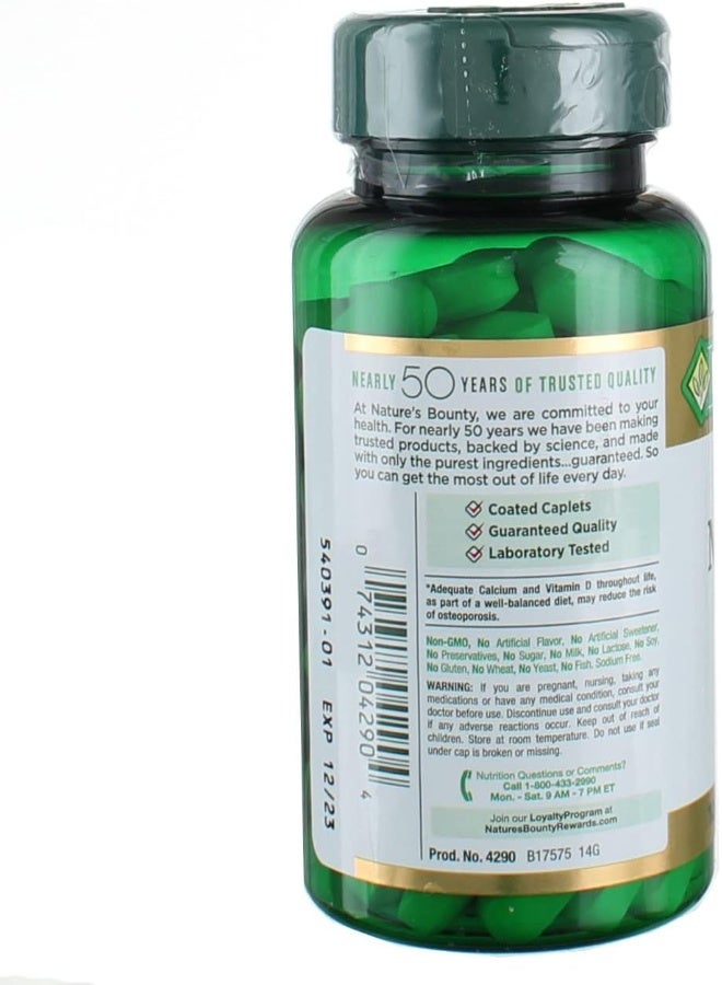 Calcium Magnesium Zinc + D3 - 100 Caplets, Packaging May Vary - Image 3