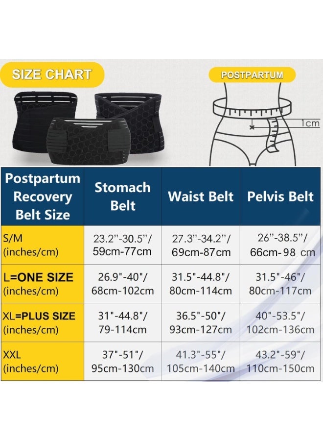 3 in 1 Postpartum Belly Band - Postpartum Belly Support Recovery Wrap, After Birth Brace, Slimming Girdles, Body Shaper Waist Shapewear, Post Surgery Pregnancy Belly Support Band (XL, Beige) - Image 6