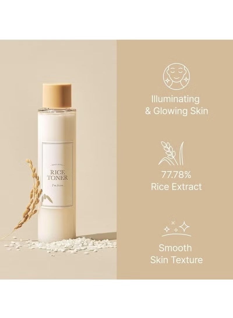 Rice Toner, Milky Toner for Glowing Skin, 77.78% Korean Rice, Glow Essence with Niacinamide, Hydrating for Sensitive, Dry, Dull, Combination Skin, Vegan, Fragrance Free, Glass Skin 150ml - Image 5