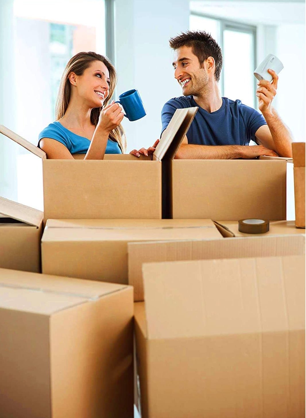 10 Pack Large Double Wall 100 Percent Recyclable Corrugated Cardboard Moving Boxes with 32 KG Capacity 45 x 45 x 70 cm Brown Carton for Packaging Shipping and Storage 5 ply - Image 6
