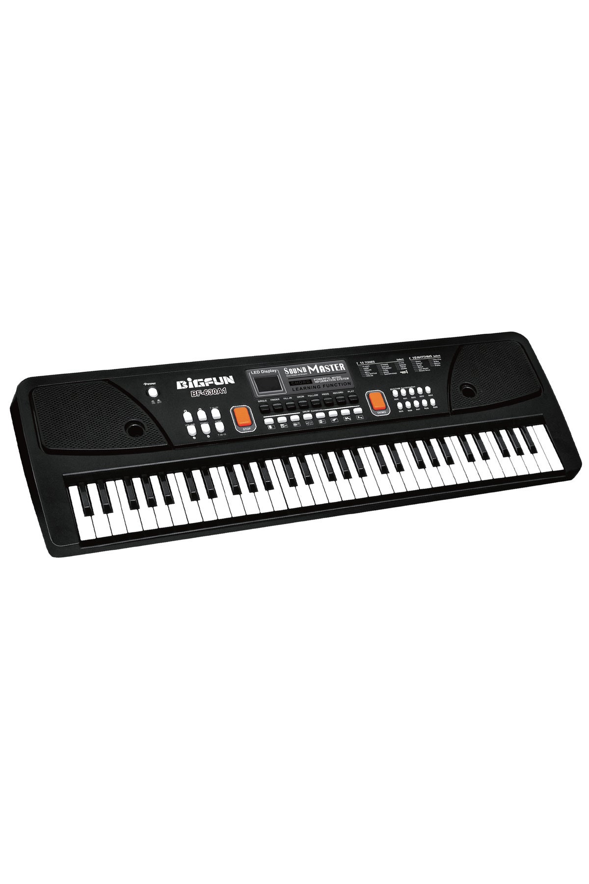 Urban Tots Bigfun Multi-Functional Piano 630 – 61 Full-Sized Keys, Lcd Display, Built-In Microphone, 50+ Sound Effects & 20 Songs-Black - Image 2