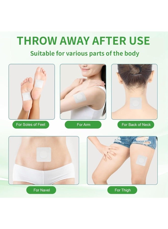 50pcs c Wrap Belly Button Patch, Self-Adhesive & Highly Absorbent Castor Oil Wrap Pack for Neck/Shoulders/Knees, Spunlace Cloth No Wash Anti-Seepage Pad Patches 7cm x 7cm (Oils Not Included) - Image 5
