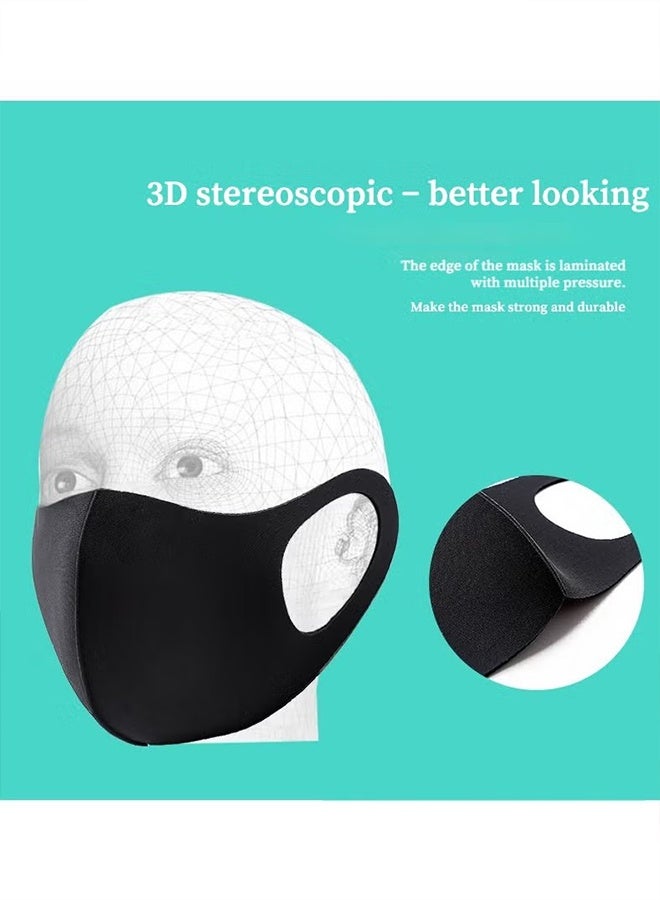 Reusable Breathable Cloth Cotton Face Masks set,3D Ice Silk Washable Face Mask ,