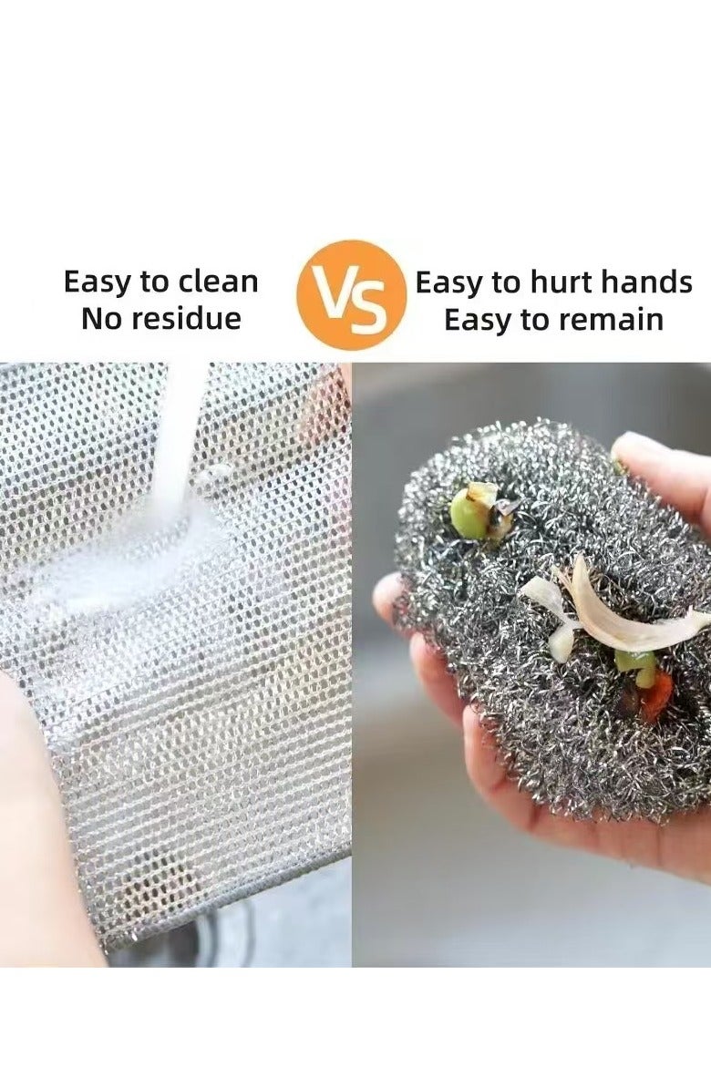 20PCS New Upgrade 3-Layer Non-Scratch Multipurpose Steel Wire Dishcloths - Reusa