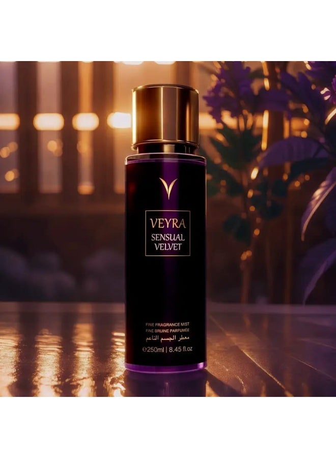 VEYRA Sensual Velvet Fine Fragrance Mist, 250ml, Luxurious Body Mist with Earthy Notes - Image 3