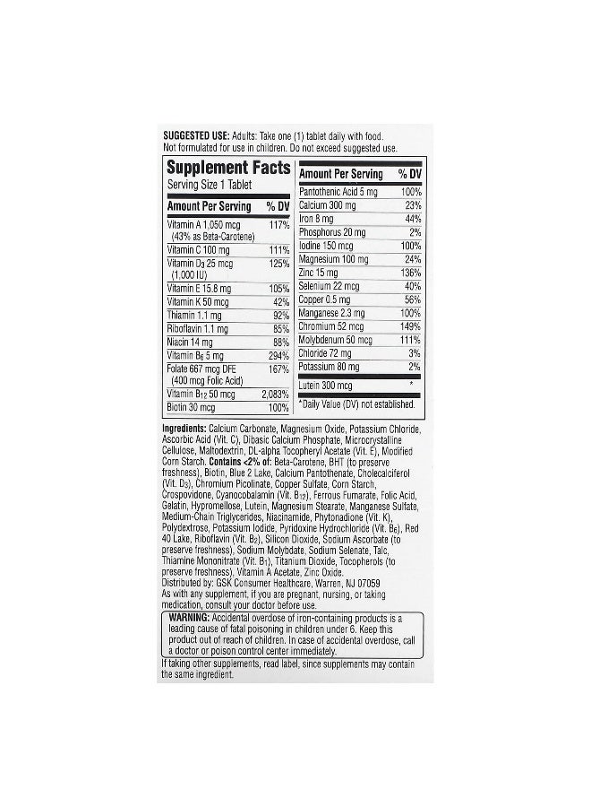 Centrum Silver Women 50+ Multivitamin Tablets | Complete Daily Multivitamin for Bone, Heart, Brain & Immune Support | 100 Tablets - Image 2
