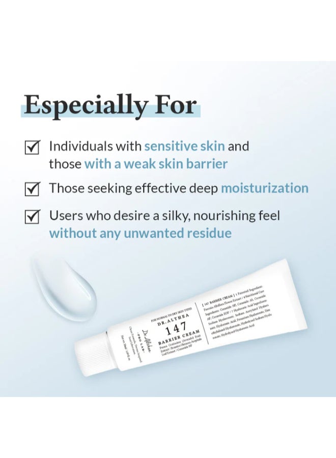 147 Barrier Cream | Daily Skin Barrier Repair Care | Deep Hydrating with Hyaluro