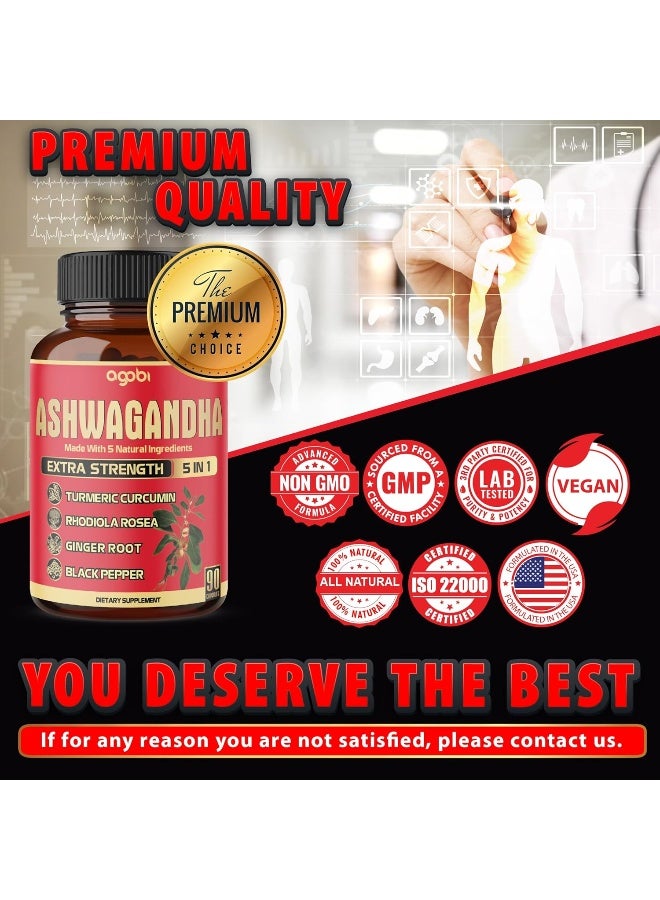 agobi Ashwagandha Capsules, 5in1 Equivalent to 5200mg Powder - Image 6