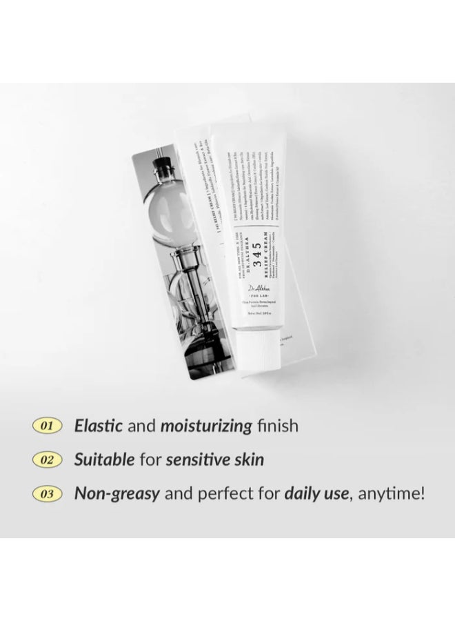 345 Relief Cream | Daily Face Moisturizer| Blemish Relief Care Soothing Recovery