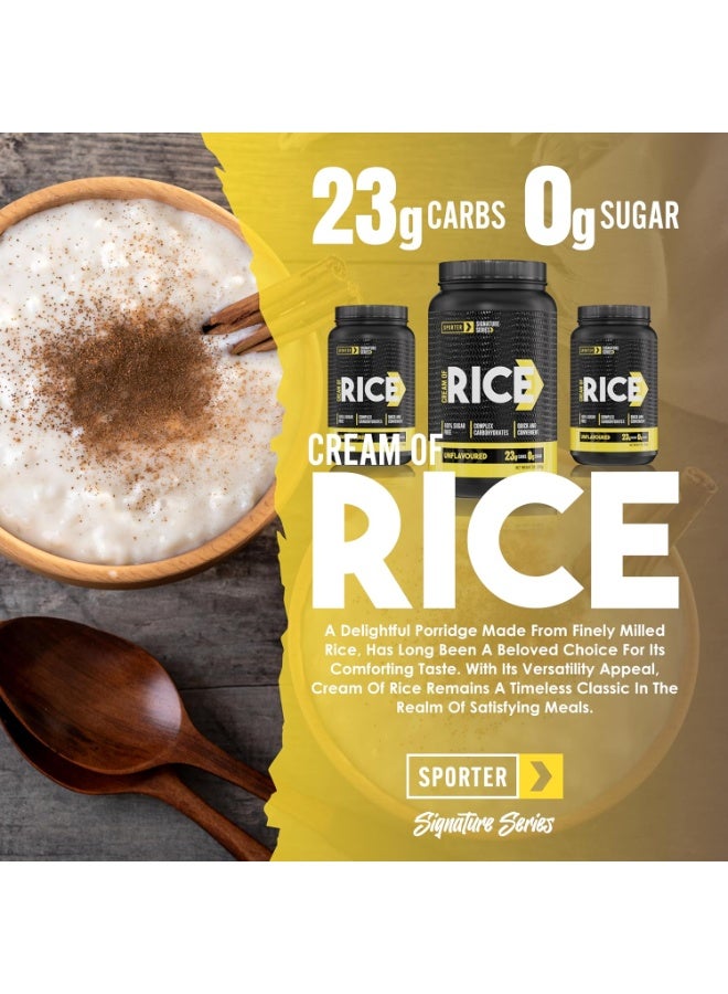 Sporter High Carbohydrate Cream of Rice Supplement - 900g, Source of Energy for