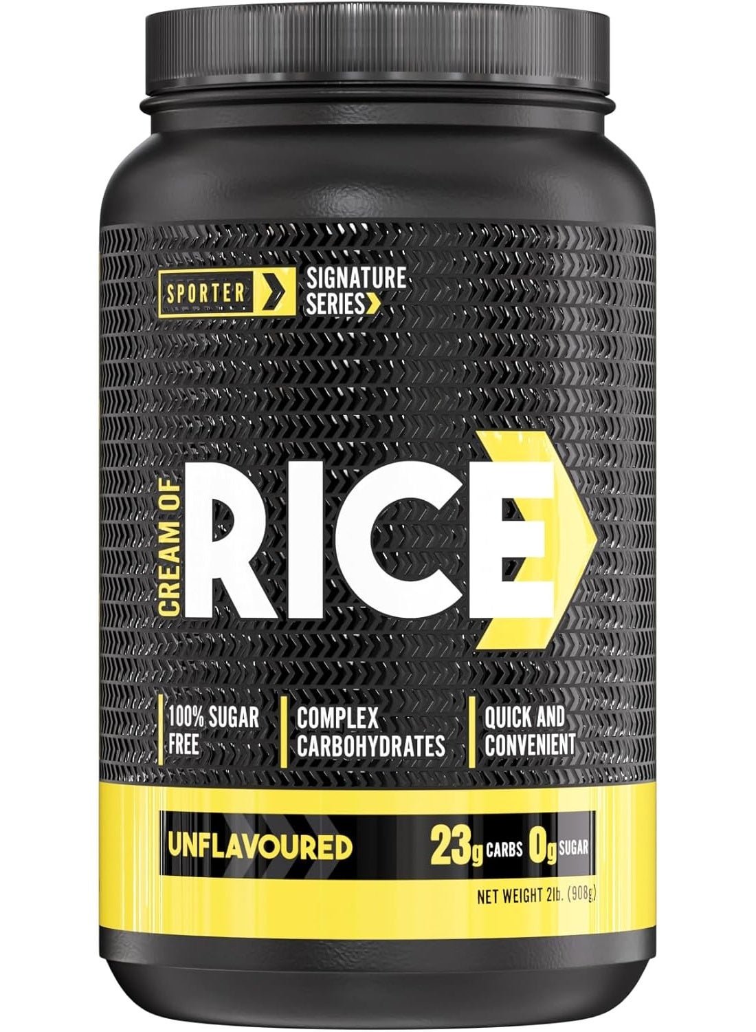 Sporter High Carbohydrate Cream of Rice Supplement - 900g, Source of Energy for Breakfast & Snacks, Easy to Digest, Low Sugar & Fat - Vegan - Unflavored