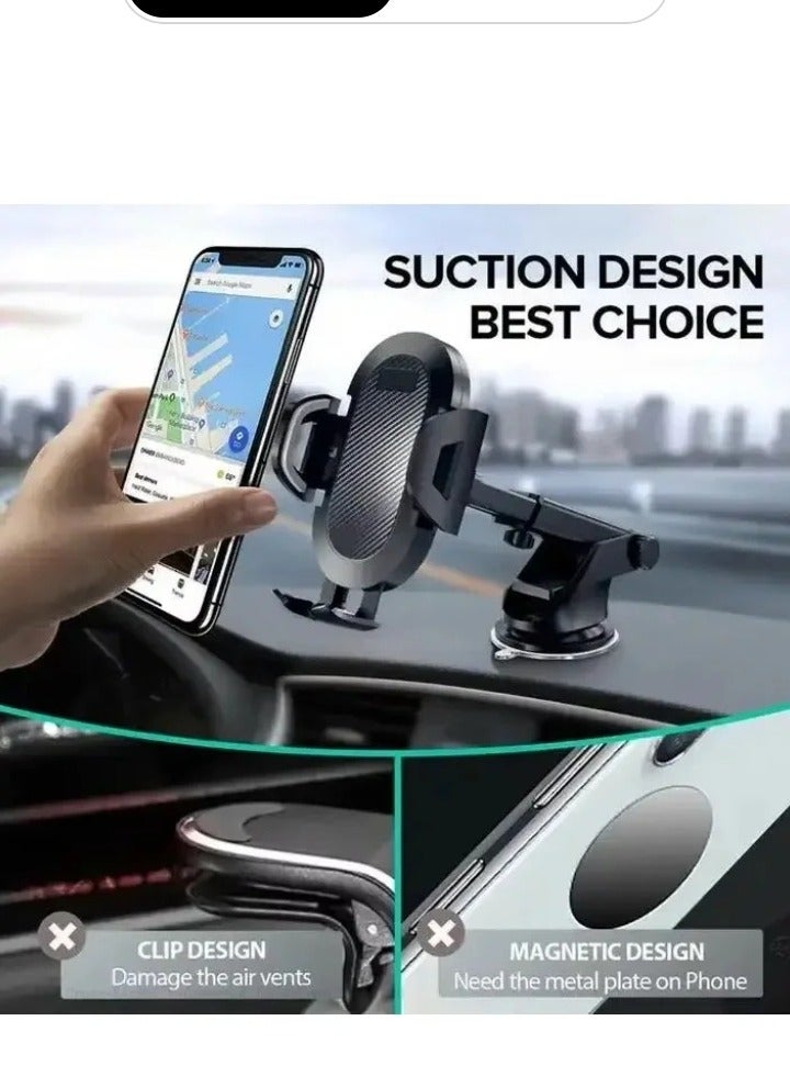 Car Phone Holder, Mobile Holder For Car Long Arm Phone Holder Car for Dashboard Windshield Air Vent【Heat-Resistant Strong Suction Cup】Car Mobile Holder Compatible with All Smartphones - Image 3