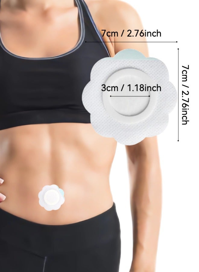 50pcs c Wrap Belly Button Patch, Self-Adhesive & Highly Absorbent Castor Oil Wrap Pack for Neck/Shoulders/Knees, Spunlace Cloth No Wash Anti-Seepage Pad Patches 7cm x 7cm (Oils Not Included) - Image 2
