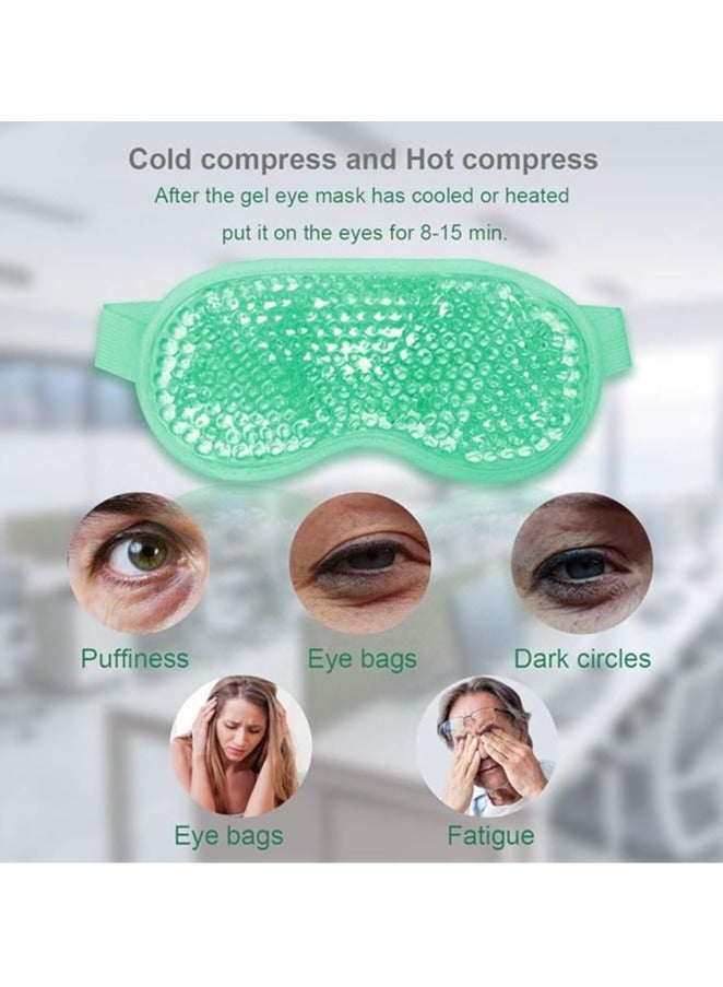 Cold Face Eye Mask Ice Pack Reduce Face Puff,Dark Circles,Gel Beads Hot Heat Col