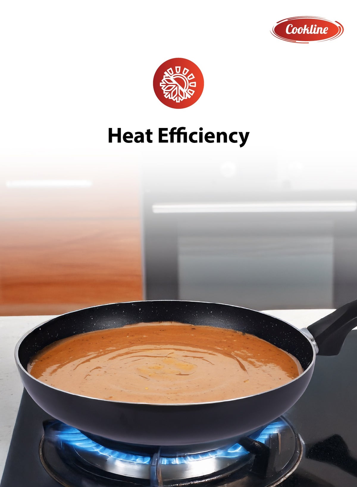 Pressed Aluminum Nonstick Fry Pan with Induction Bottom 20cm, Black with White Dots - Image 6